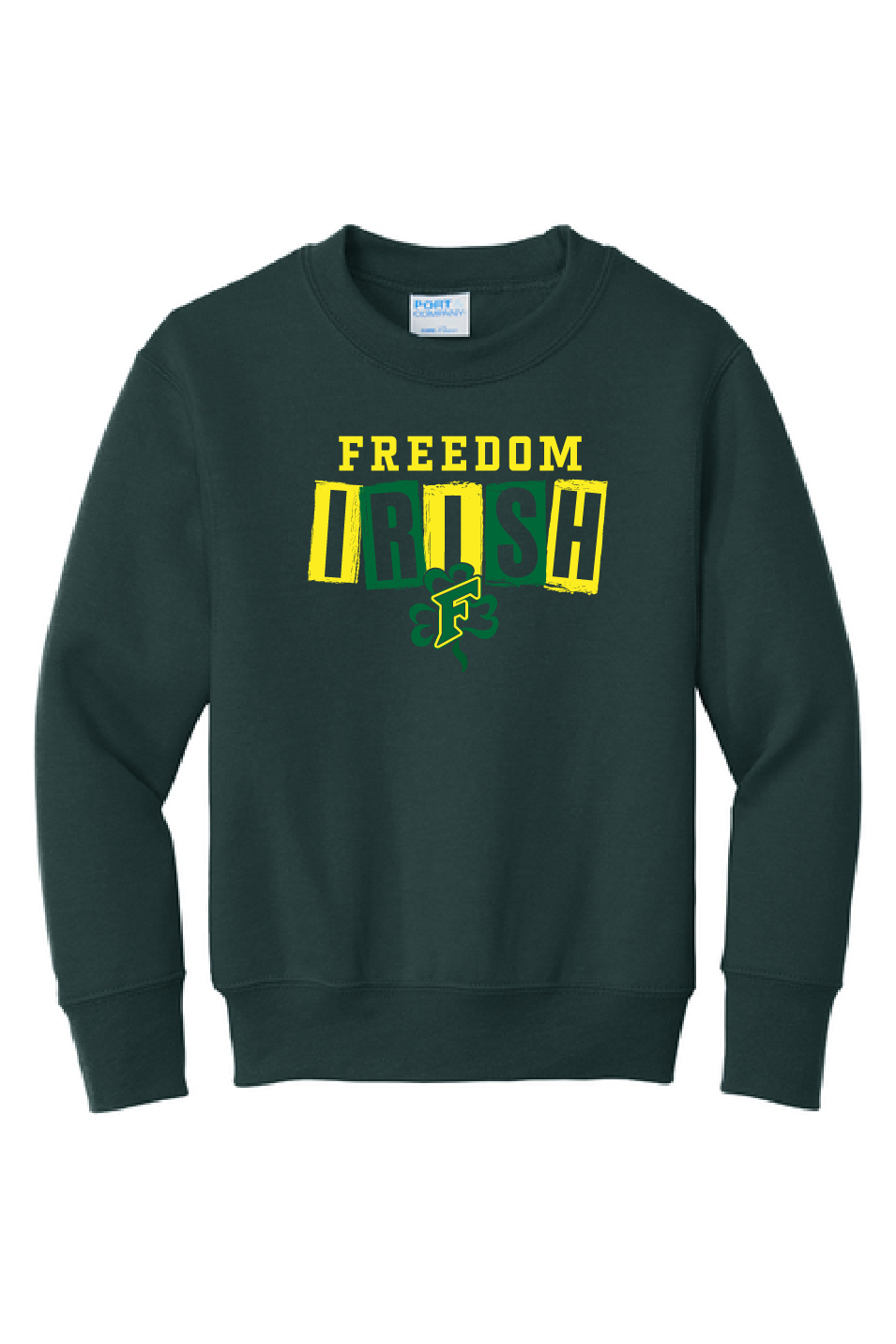 Freedom Irish YOUTH Port & Company Crew~ 2 Colors
