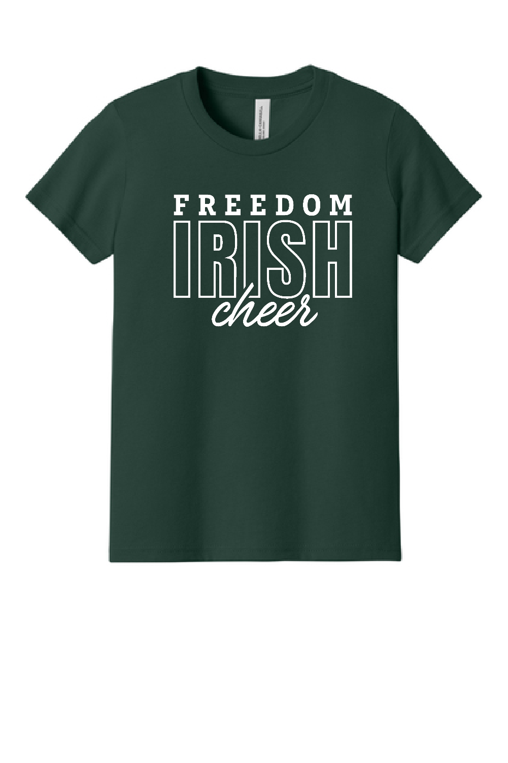 Freedom Irish Cheer Bella Canvas Jersey Tee, YOUTH~ 2 Colors