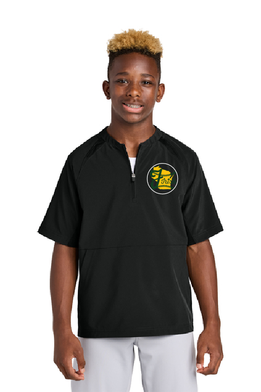 Freedom Irish Baseball Sport-Tek Repeat 1/2-Zip Short Sleeve Black Jacket ~YOUTH