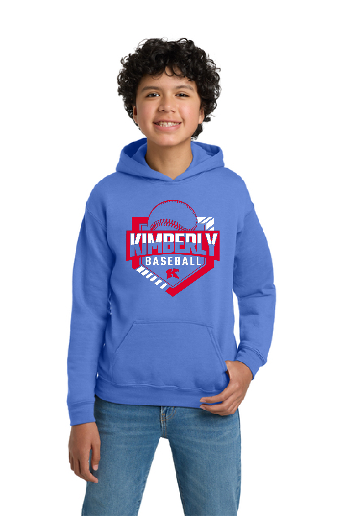 Kimberly Baseball Carolina Blue Gildan Hoodie ~ Youth and Adult