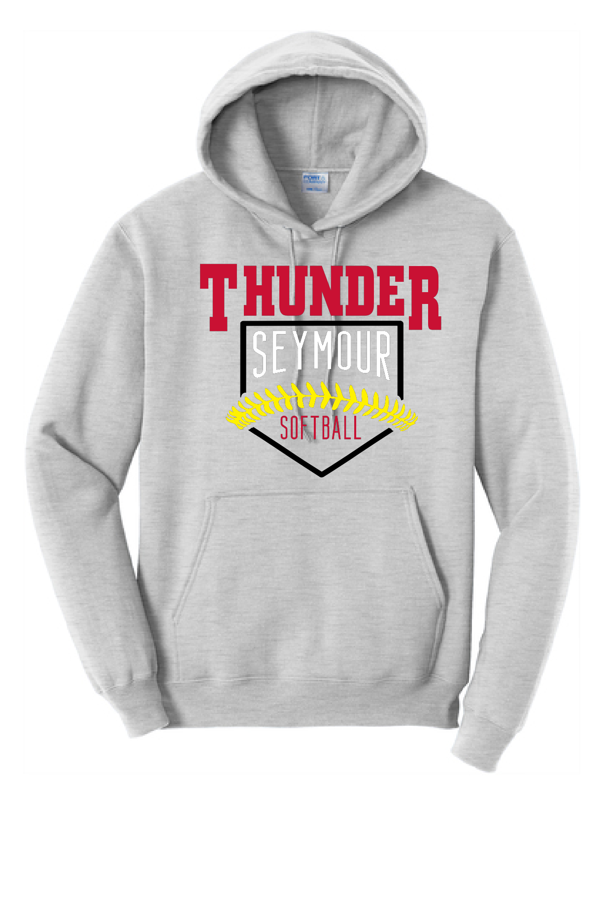 Custom School Baseball/Softball Port & Company Hoodie~ 4 Color Choices