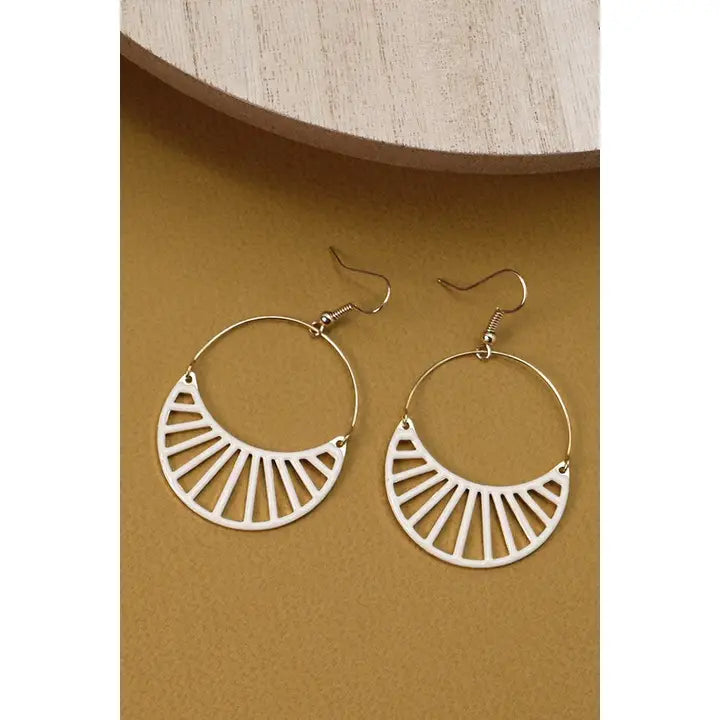Half Moon Drop Earrings-2 Colors