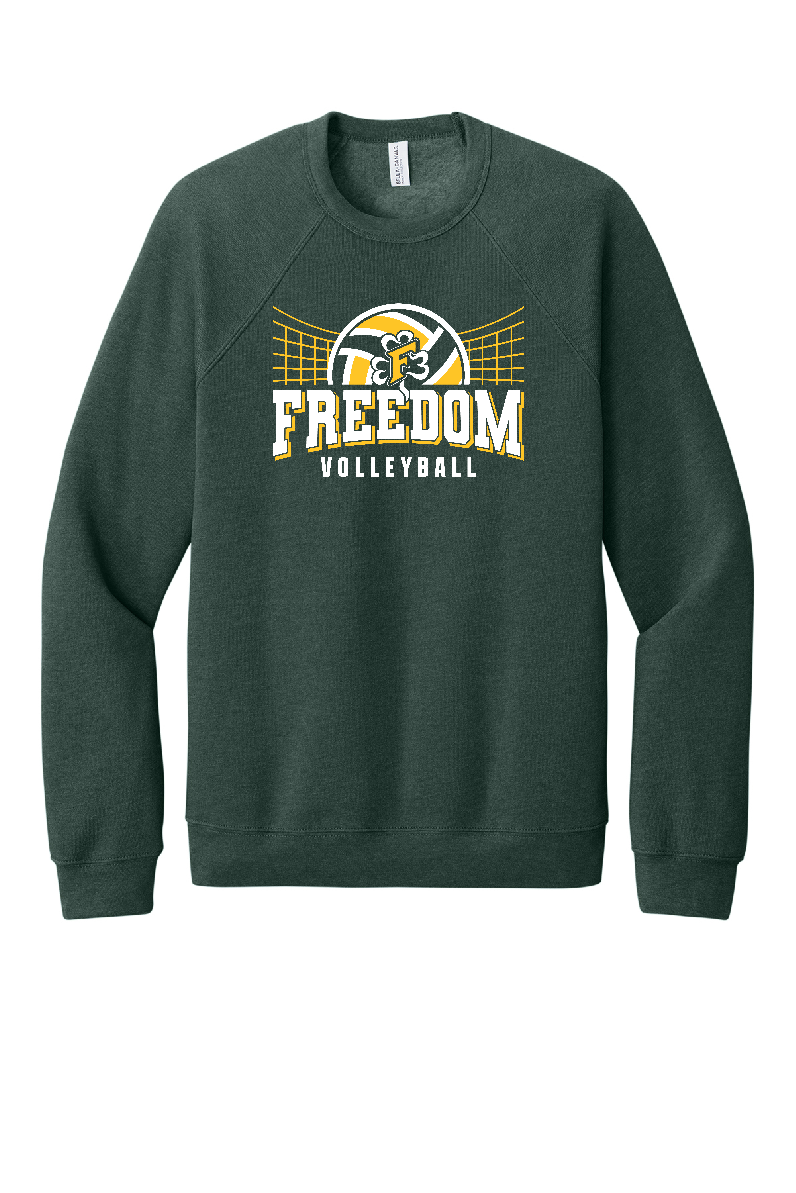 Freedom Volleyball Bella Canvas Forest Crewneck~ Youth and Adult~ 2 Colors