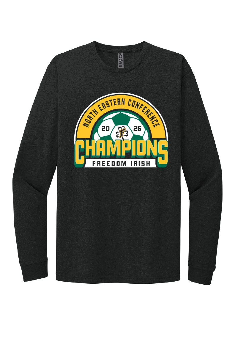Freedom Irish Boys Soccer Conference Champs Black Next Level Long Sleeve ~ Unisex/Youth~
