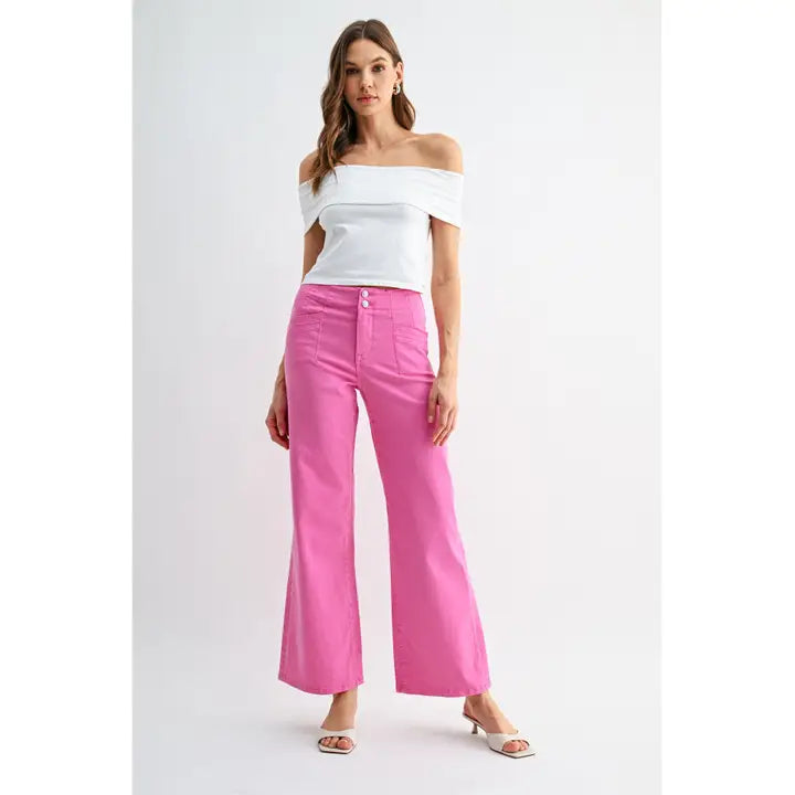 Mica Brilliant Rose Wide Leg Pant MDP-W506NP