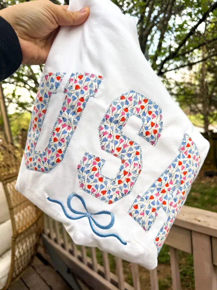 USA Embroidered Crew Neck