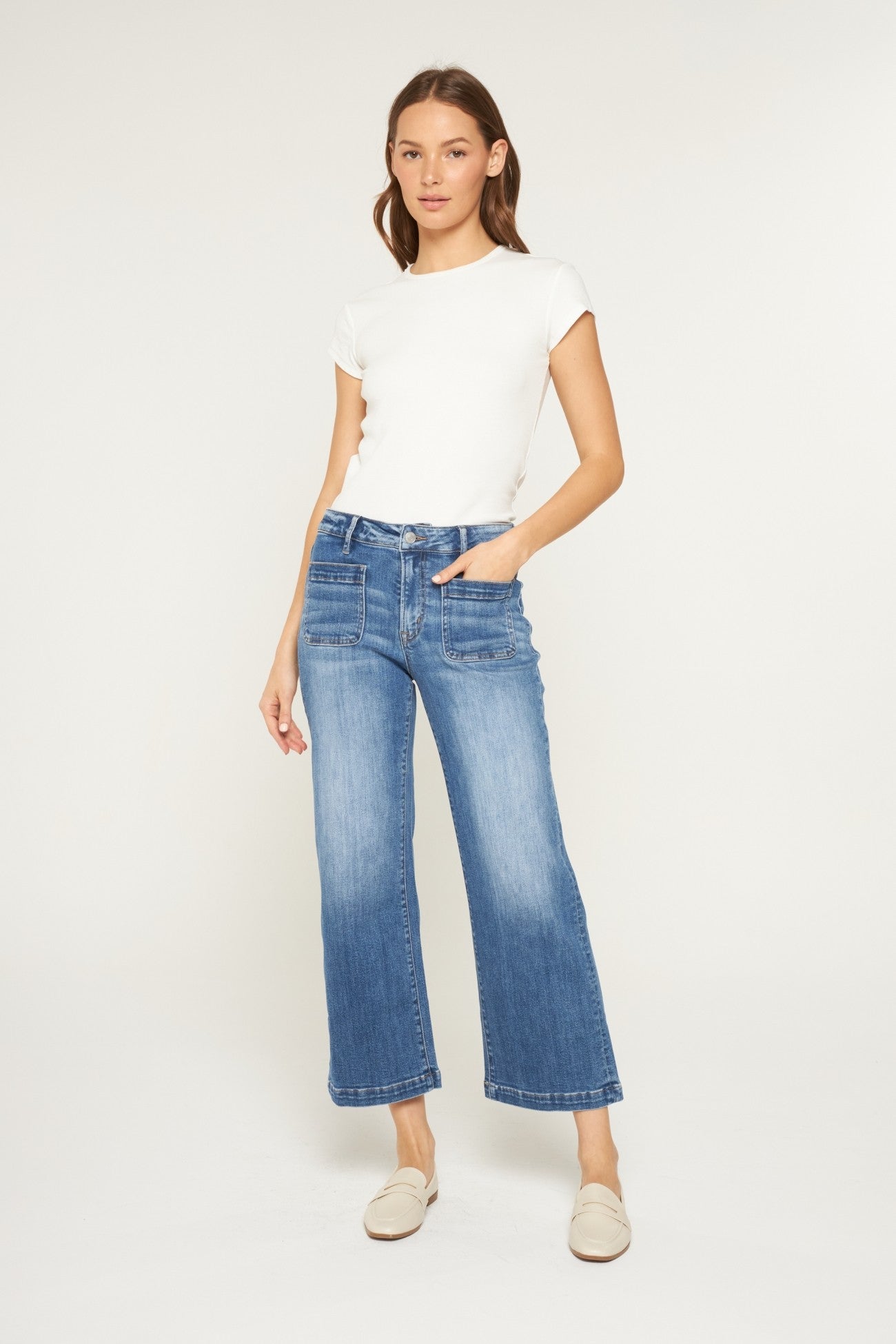 Mica Wide Leg Cropped Pant MDP-W3500