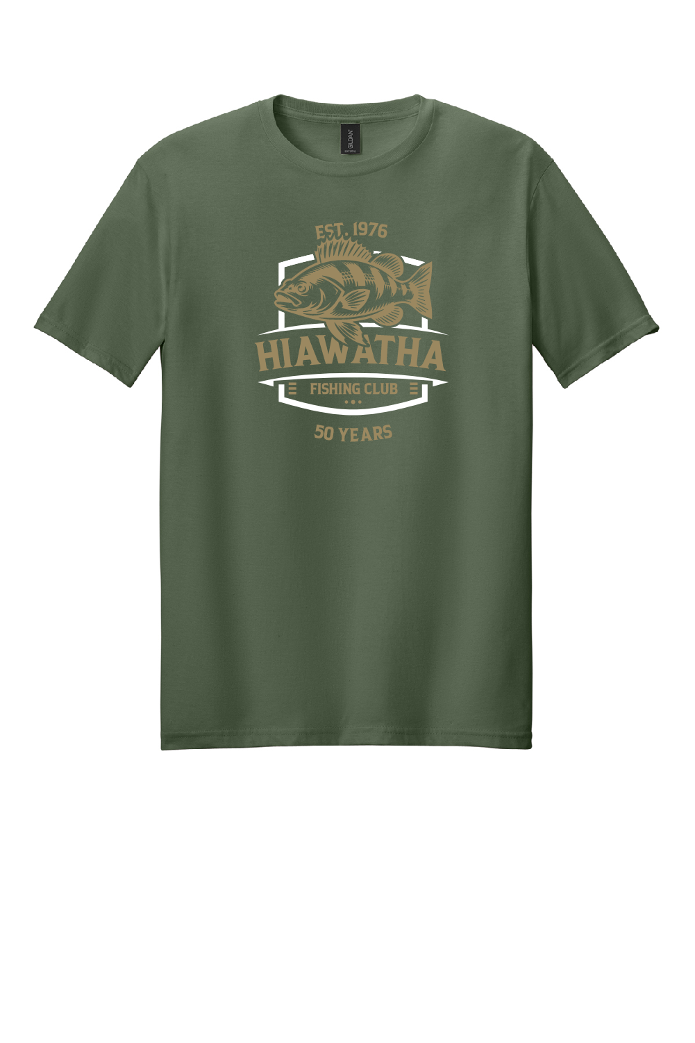 Hiawatha Gold Perch Gildan Softstyle Tee-Youth and Adult