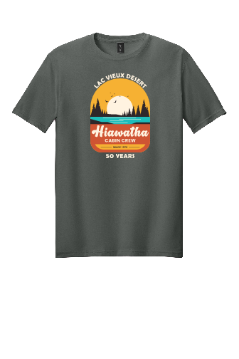 Hiawatha Cabin Crew 50 Years Gildan Softstyle Tee-Youth and Adult