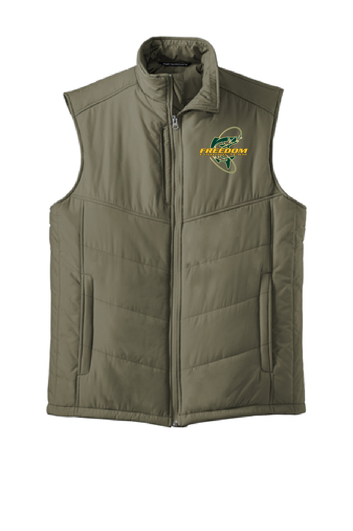 Freedom Irish Fishing Team Men's Water Resistant Port Authority Puffer Vest ~ 2 Colors