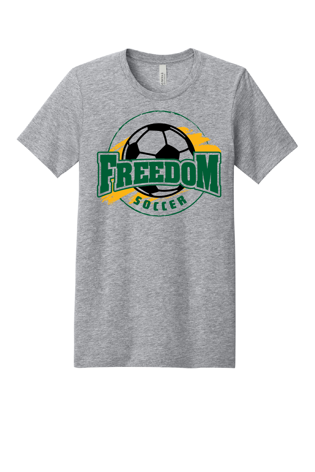 Freedom Soccer Bella Canvas Athletic Grey Tee~ ~Youth and Adult