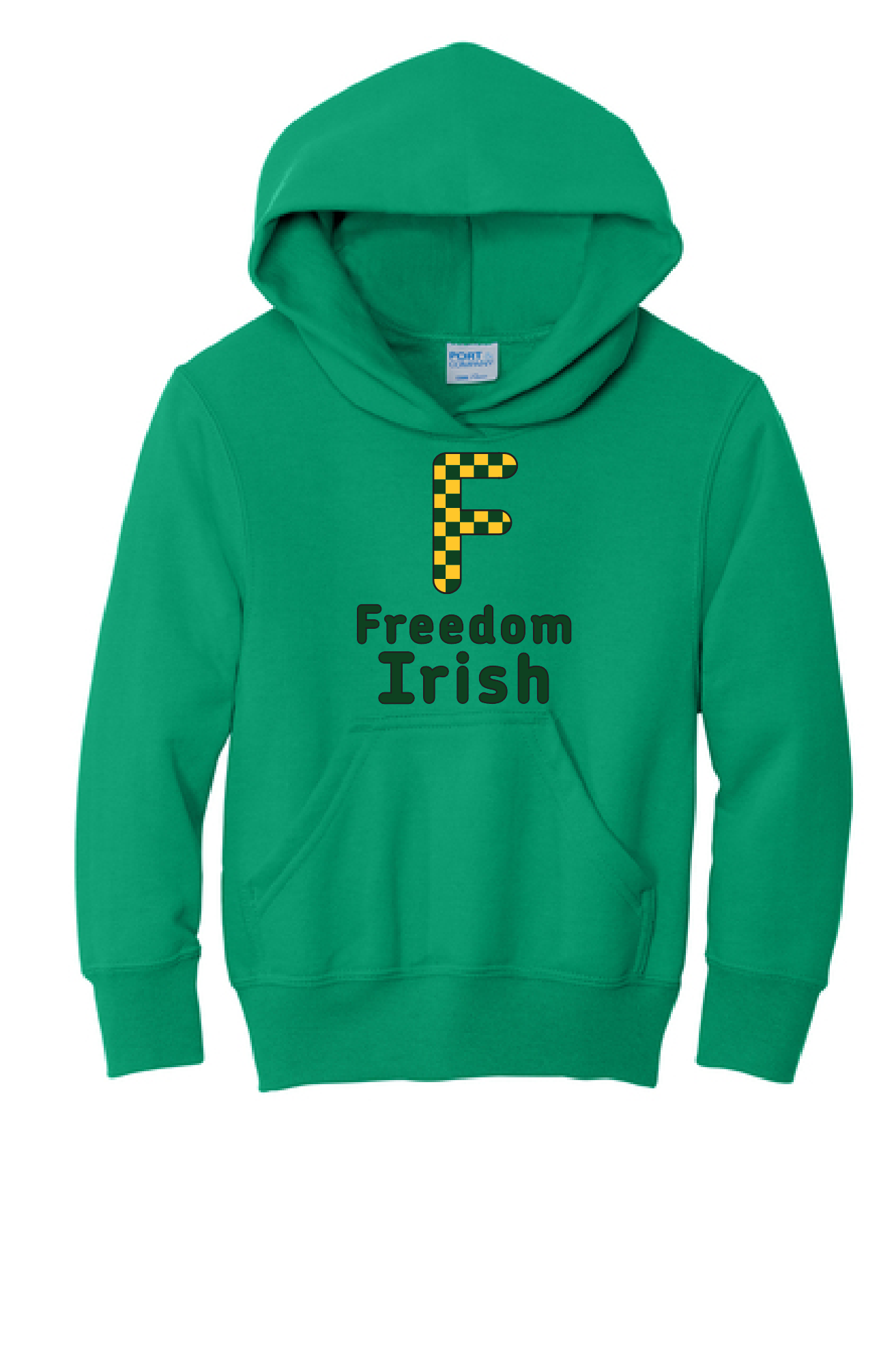 Freedom PAC Fundraiser 5th Grade Winner Design Port & Company Kelly Green Hoodie~Youth and Adult~