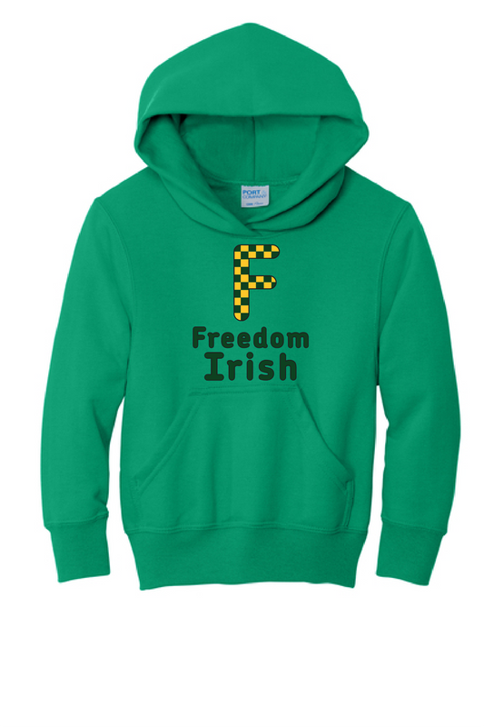 Freedom PAC Fundraiser 5th Grade Winner Design Port & Company Kelly Green Hoodie~Youth and Adult~