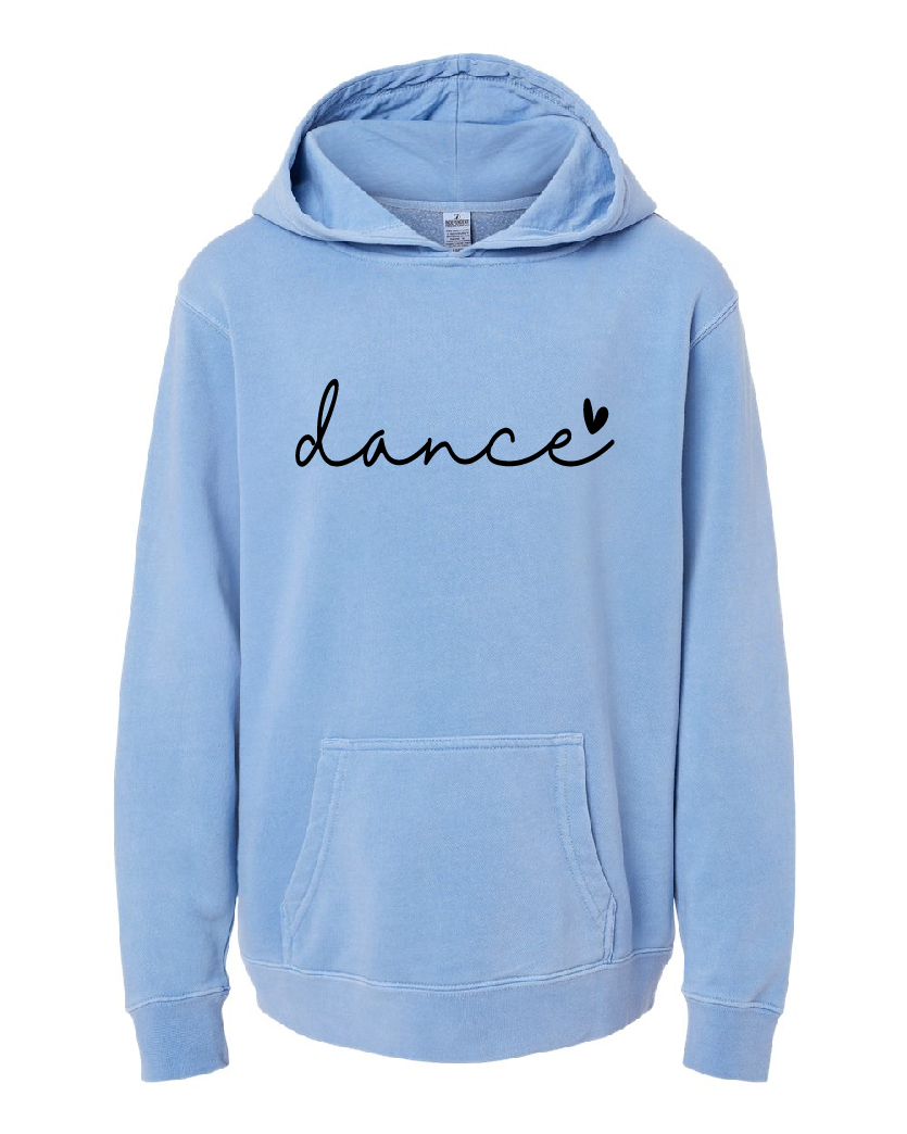 PERSONALIZED Dance Independent Youth Pigment Dyed Hoodie ~ Several Colors