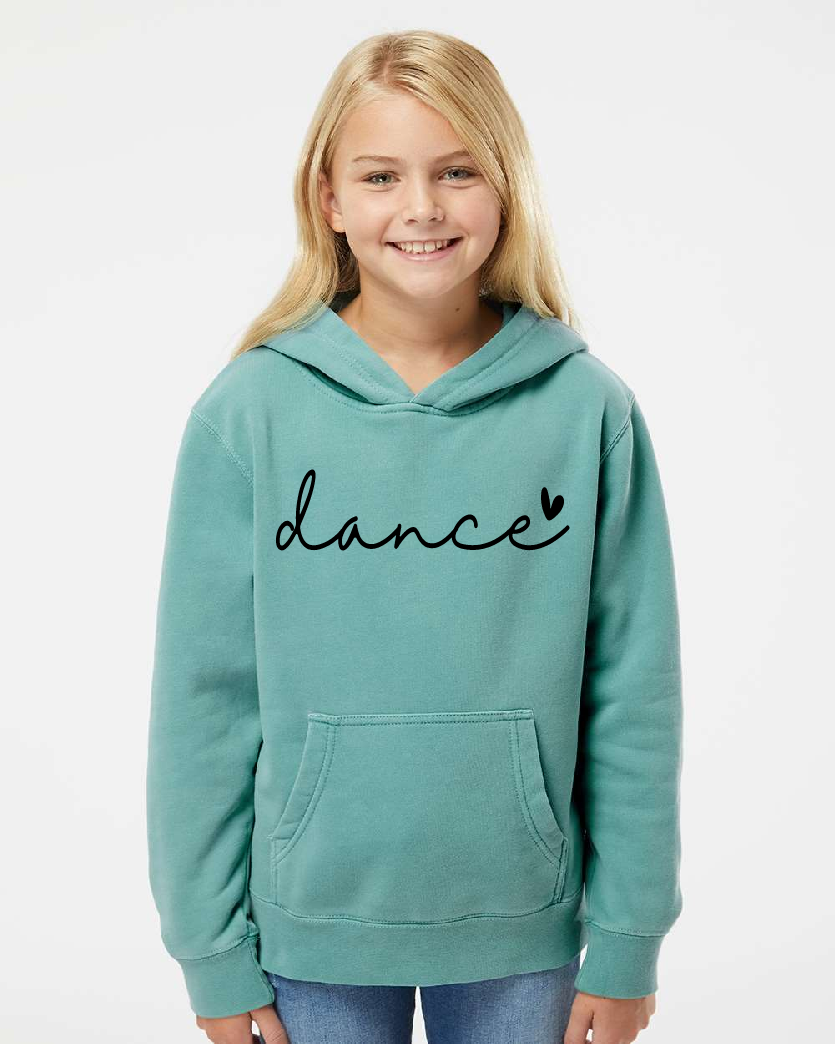 PERSONALIZED Dance Independent Youth Pigment Dyed Hoodie ~ Several Colors