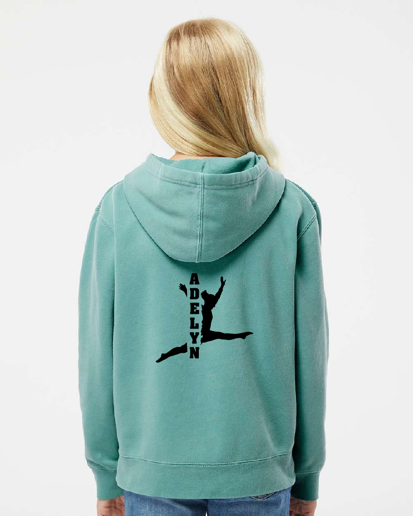 PERSONALIZED Dance Independent Youth Pigment Dyed Hoodie ~ Several Colors