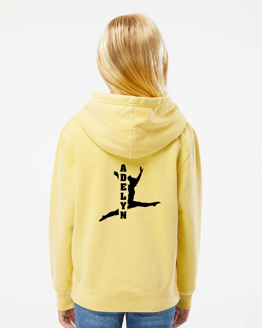 PERSONALIZED Dance Independent Youth Pigment Dyed Hoodie ~ Several Colors