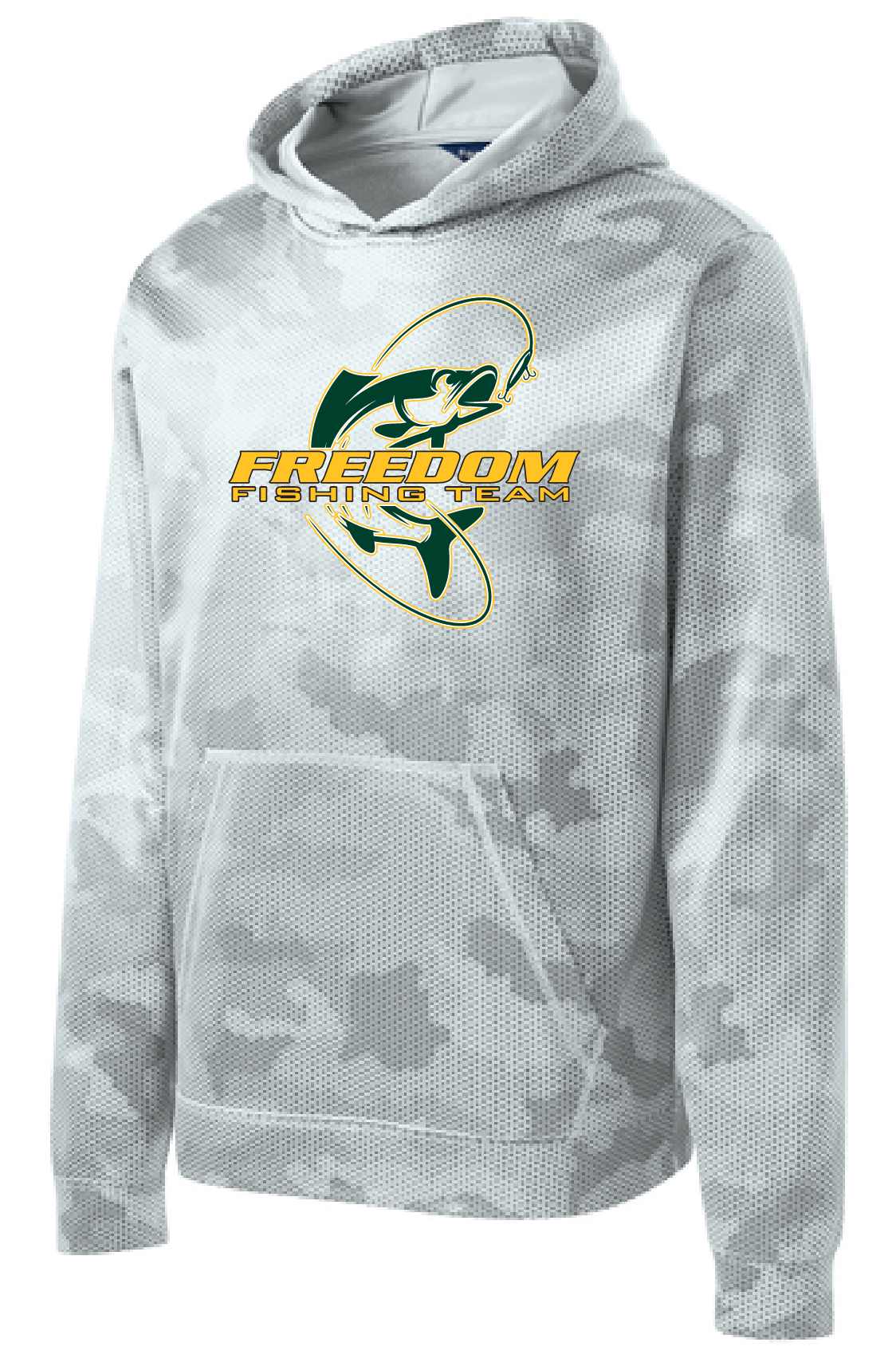 Freedom Irish Fishing Team Sport-Tek Sport-WickCamoHex Fleece Hooded Pullover~ YOUTH