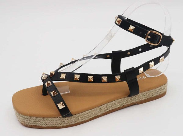 Studded Ankle Strap Sandal