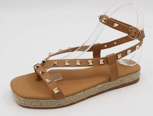 Studded Ankle Strap Sandal