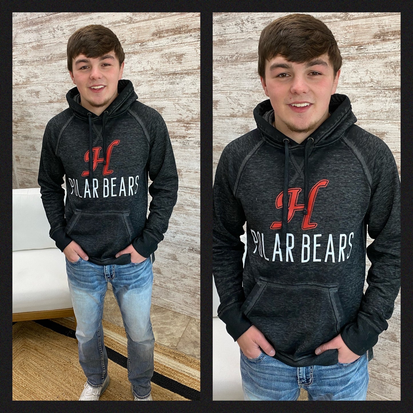Hortonville Black Vintage Hoodie