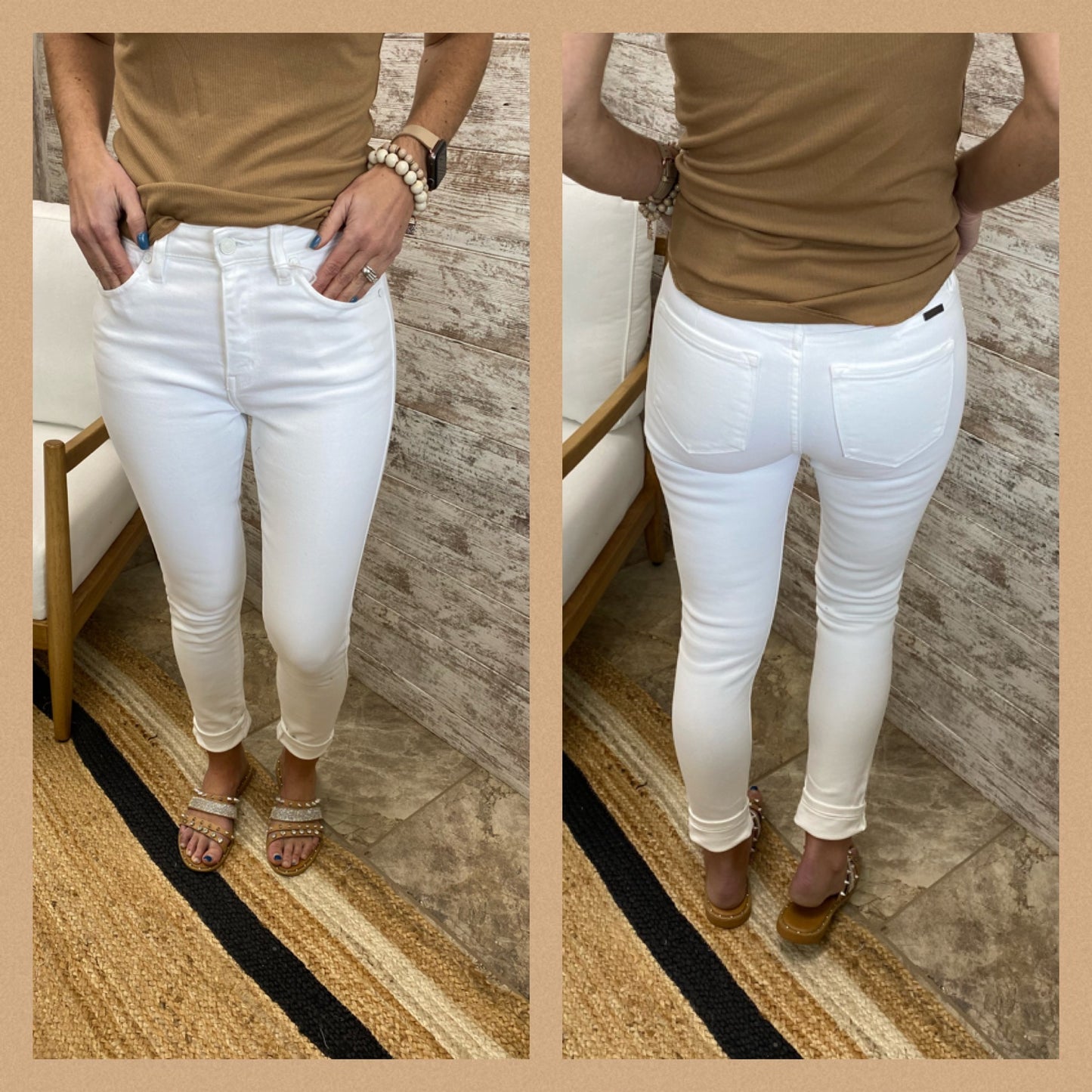 KANCAN WHITE HIGH RISE SUPER SKINNY-KC7342WT
