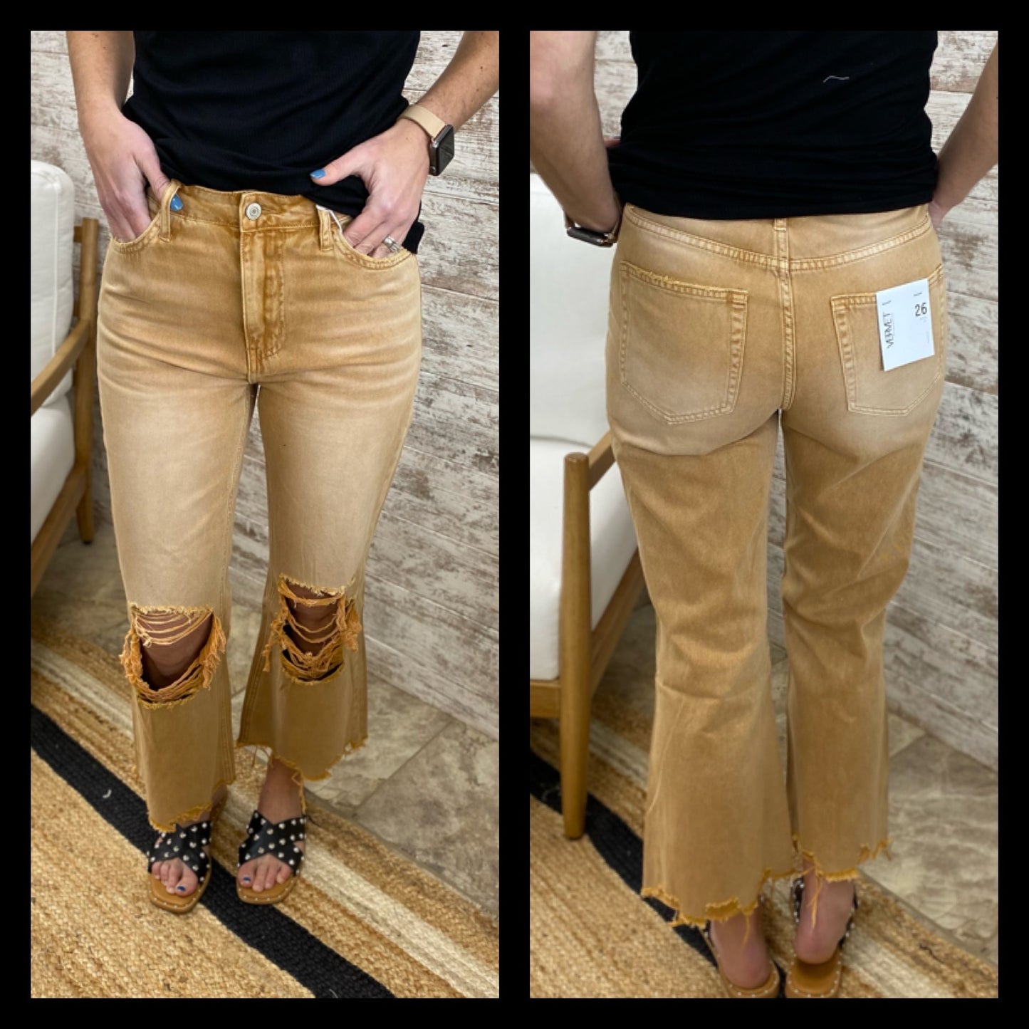 Vervet Camel 90S VINTAGE CROP FLARE