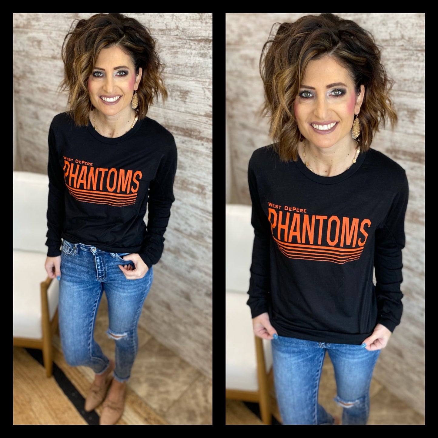 West Depere Triblend Bella Black Long Sleeve