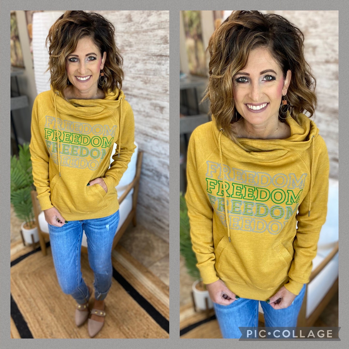 Freedom Multi Mustard Hoodie **Made to Order**
