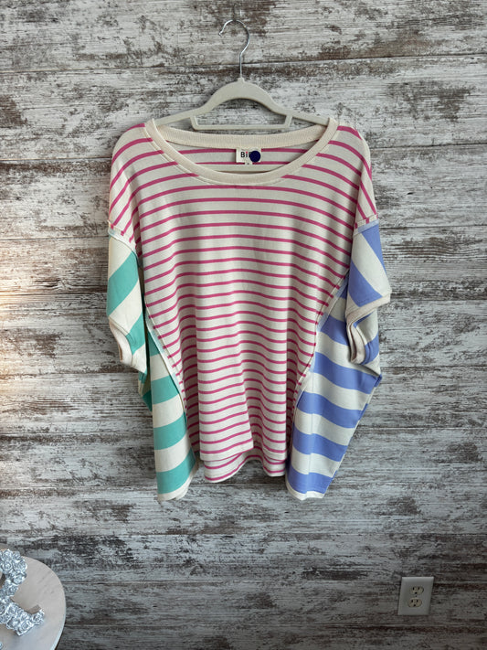 Pink/Mint/Lilac Relaxed Stripe Top