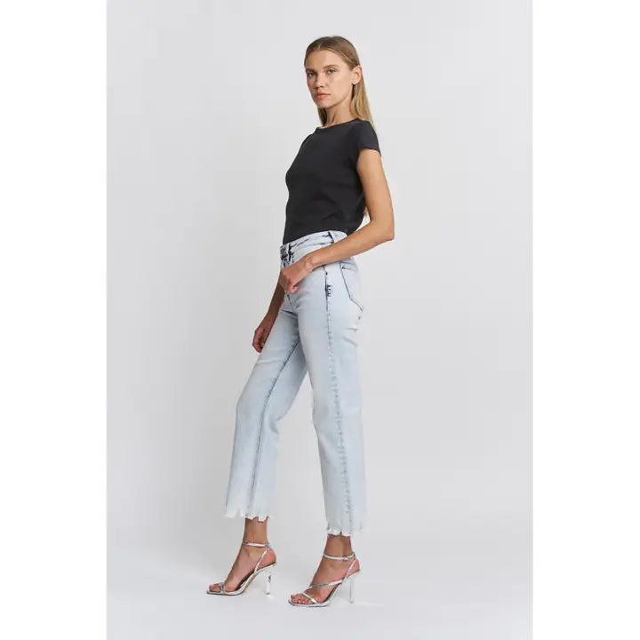 Mica High Rise Acid Crop Jean~ MDP-T3660B