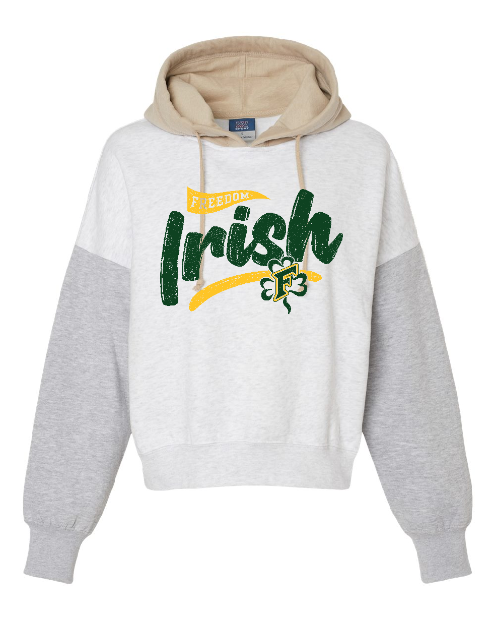 Freedom Irish MV Sport Crop Colorblock Hoodie~ Ladies ~