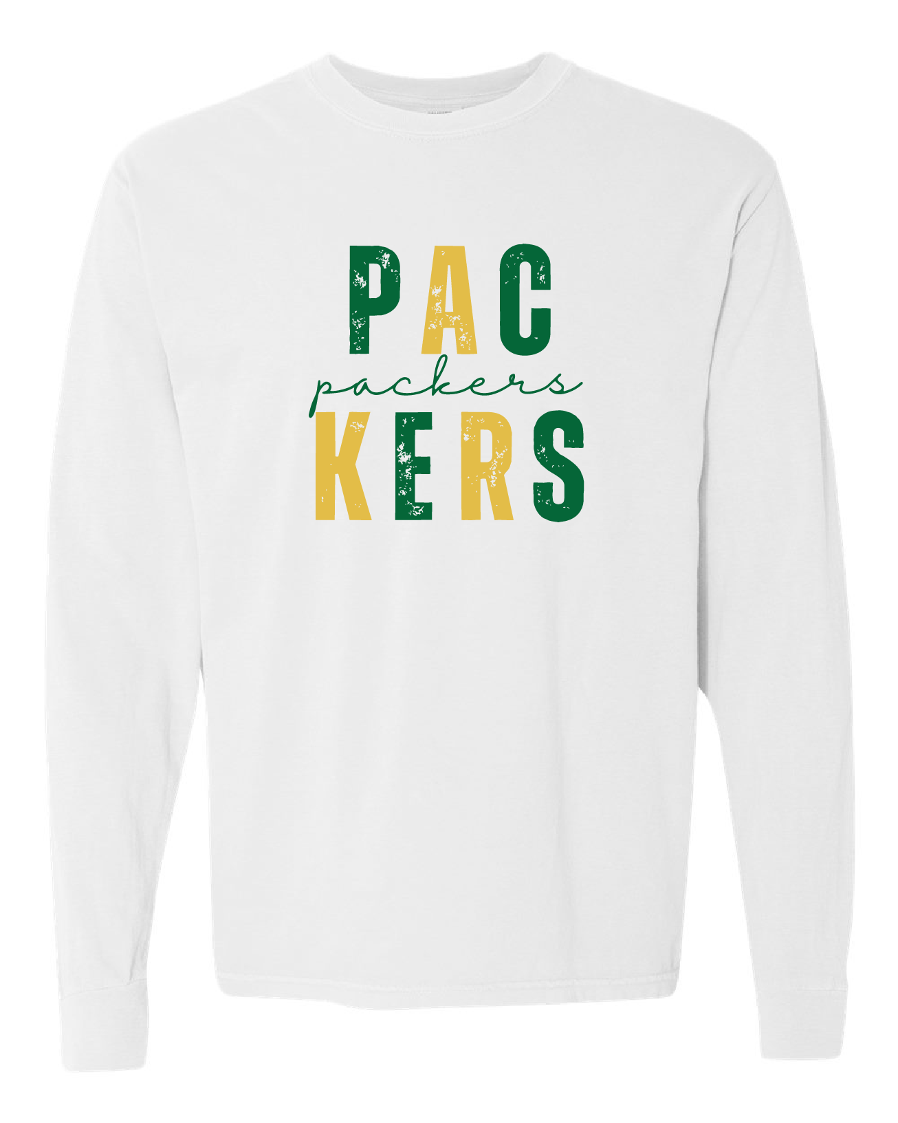 Packers Comfort Color White Long Sleeve