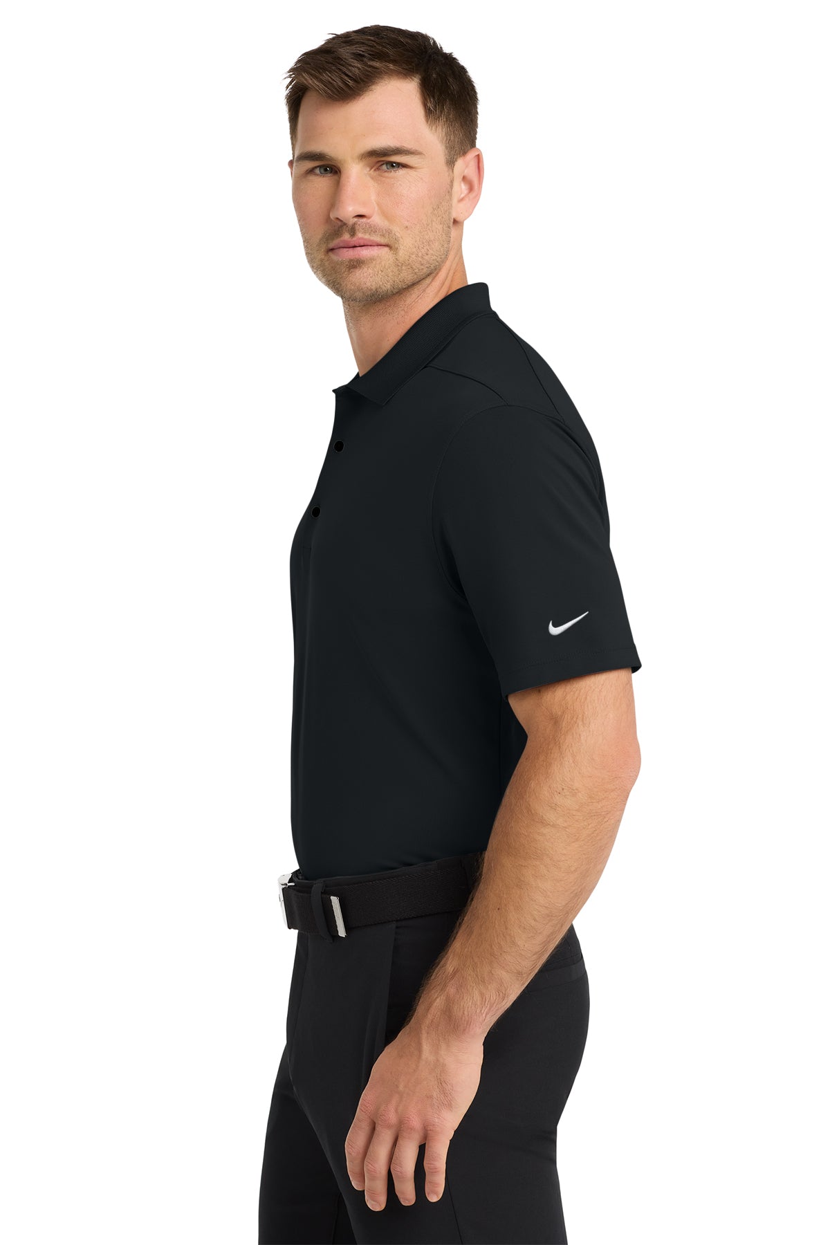 Nike Dri-FIT Micro Pique 2.0 Black Polo ~ Men's