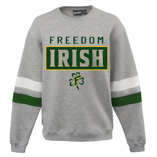 Freedom Irish Varsity Forest and White Stripe Pennant Crew~ Unisex