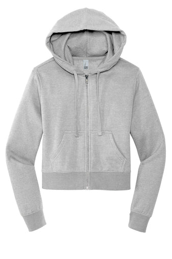 District V.I.T. Light Heather Grey Fleece Full-Zip Hoodie~ Women's