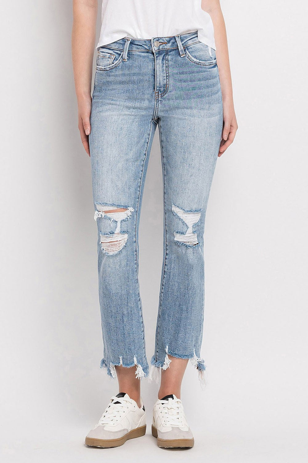 Vervet High Rise Crop Flare Jeans LV1003