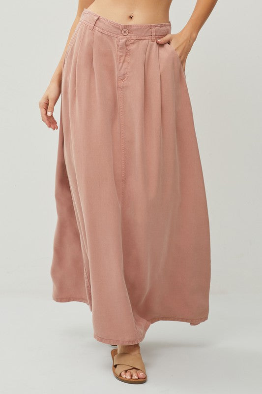 Risen Mauve Tiered Skirt