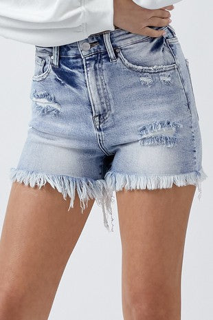 Risen Medium Acid Wash Shorts RDS6019