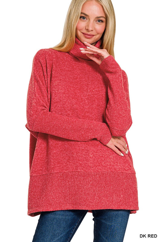 *DOORBUSTER* Brushed Melange Turtleneck Sweater ~ 2 colors