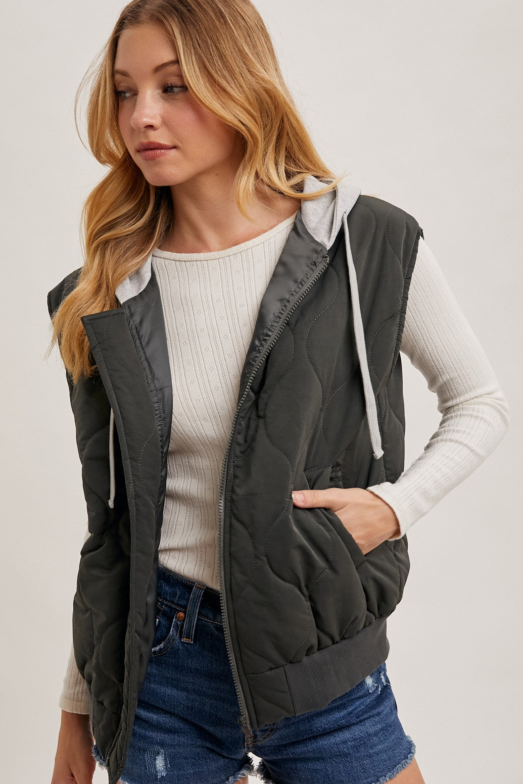 Ash Quilted Puffer Vest