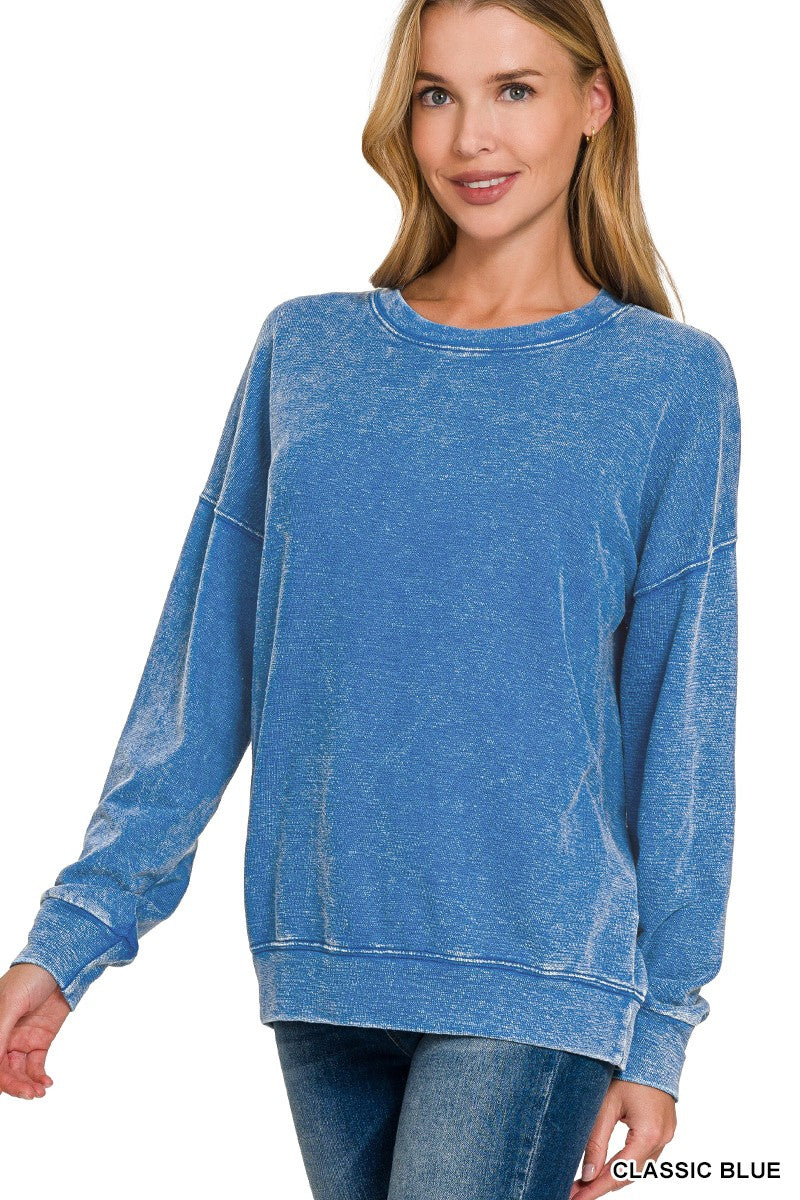 *DOORBUSTER* French Terry Round Neck Pullover ~ 5 Colors