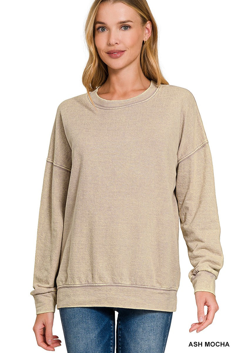 *DOORBUSTER* French Terry Round Neck Pullover ~ 5 Colors