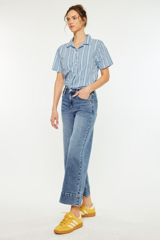 Kancan High Rise Wide Leg Crop KC7479D