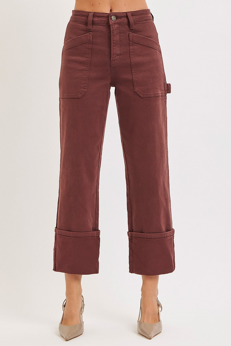 Risen Brown Wide Cuff Pants PW21122