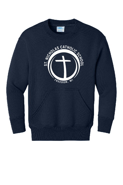St. Nick's Port & Company Kangaroo Pocket Crew ~ 2 Colors~ Unisex