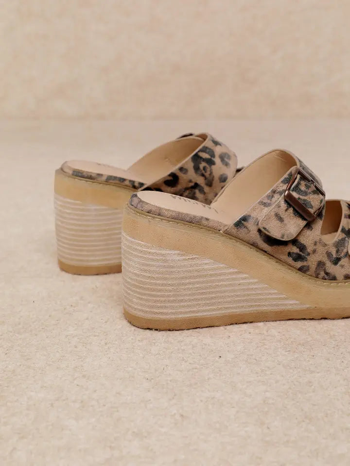 Mi.iM Janelle Leopard Wedge Sandal