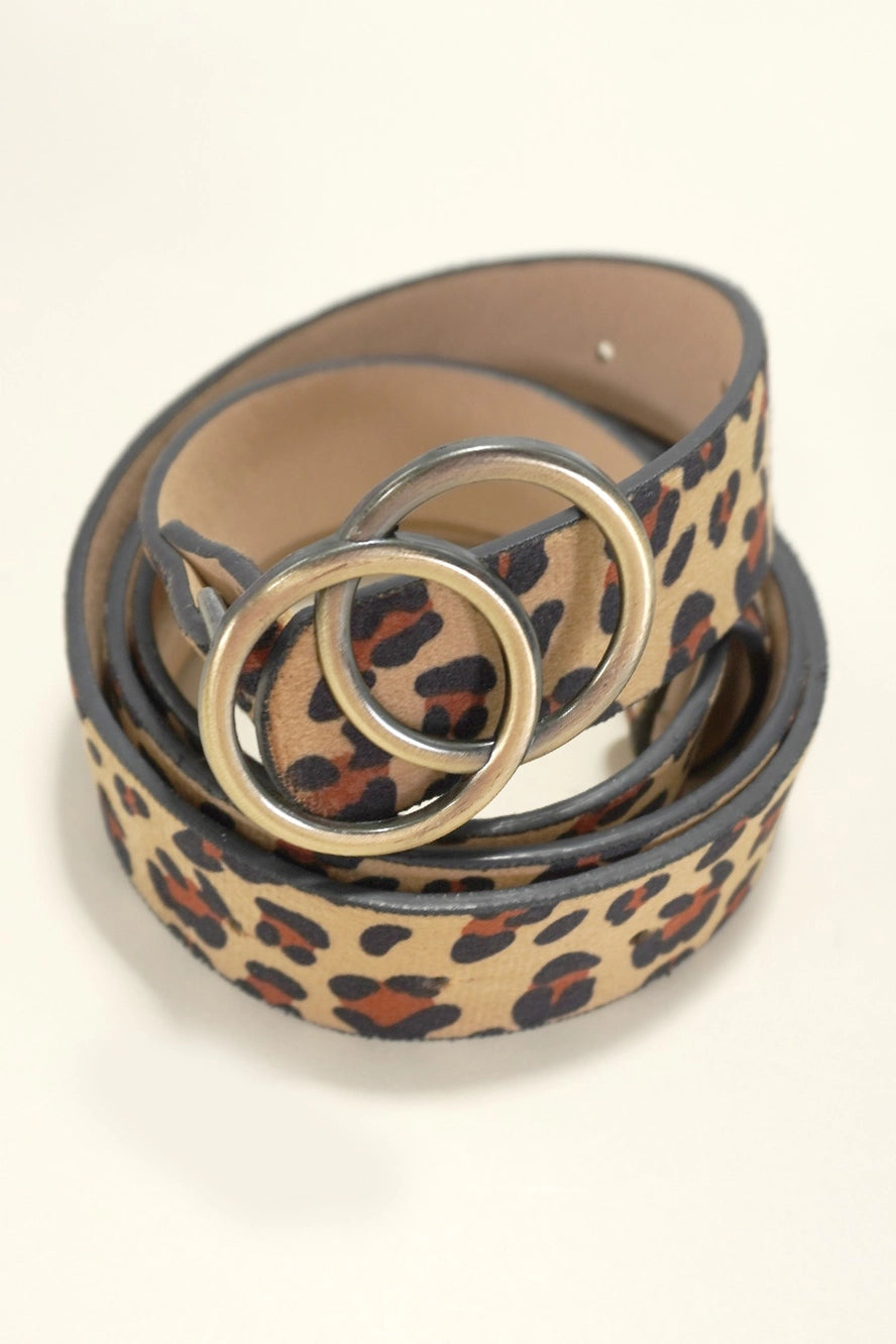 Double O Faux Leather Belt-2 Colors