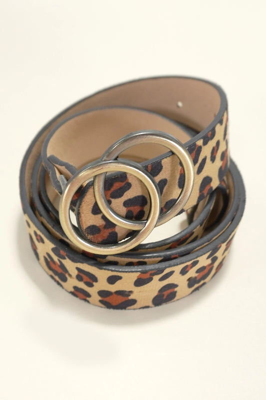 Double O Faux Leather Belt-2 Colors