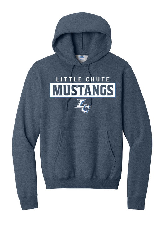 Little Chute Heather Navy Port & Company Hoodie~ Youth and Adult